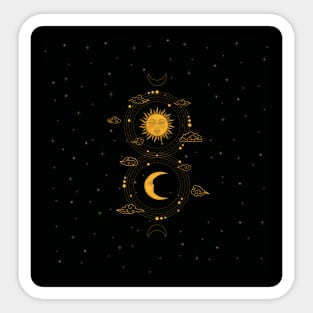 The ballad of the sun and the moon Sticker